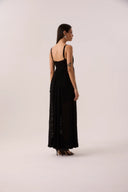 Vestido Longo em Renda Preto